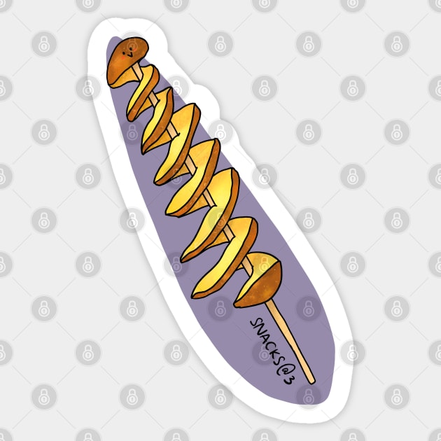 Twisting Tornado Potato Sticker by Snacks At 3